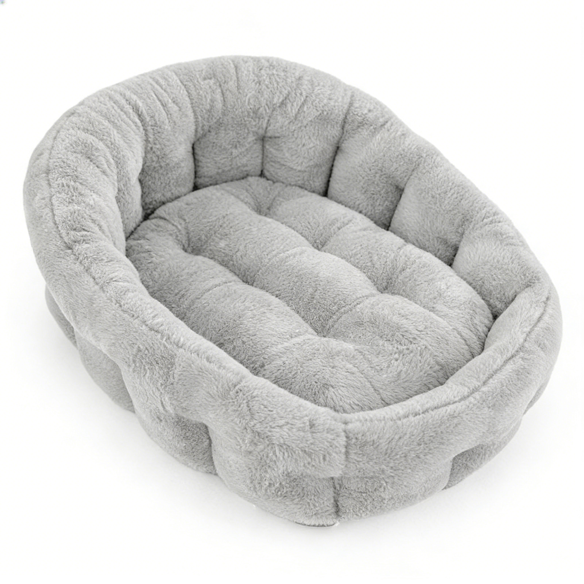 Calming Donut Cuddler Bed - Light Gray