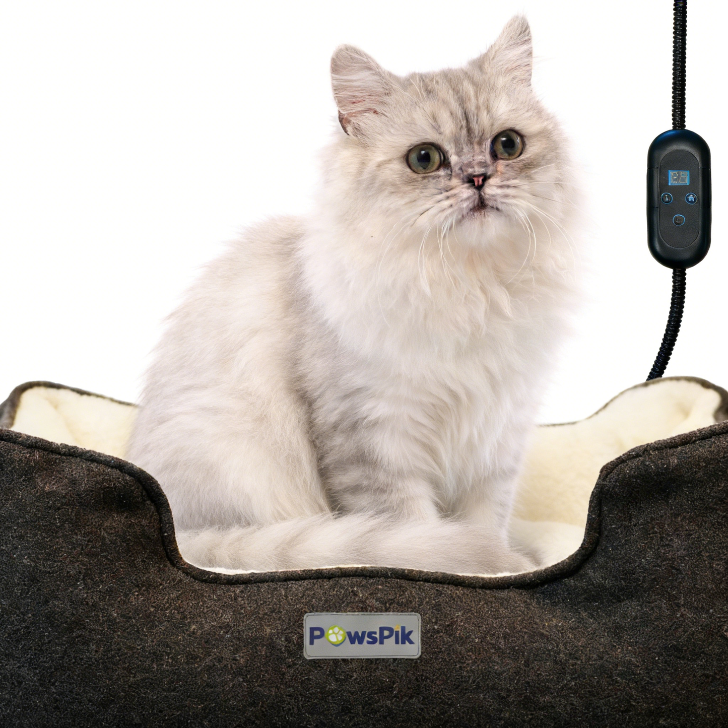 Heated Pet Bed with Timer - Black